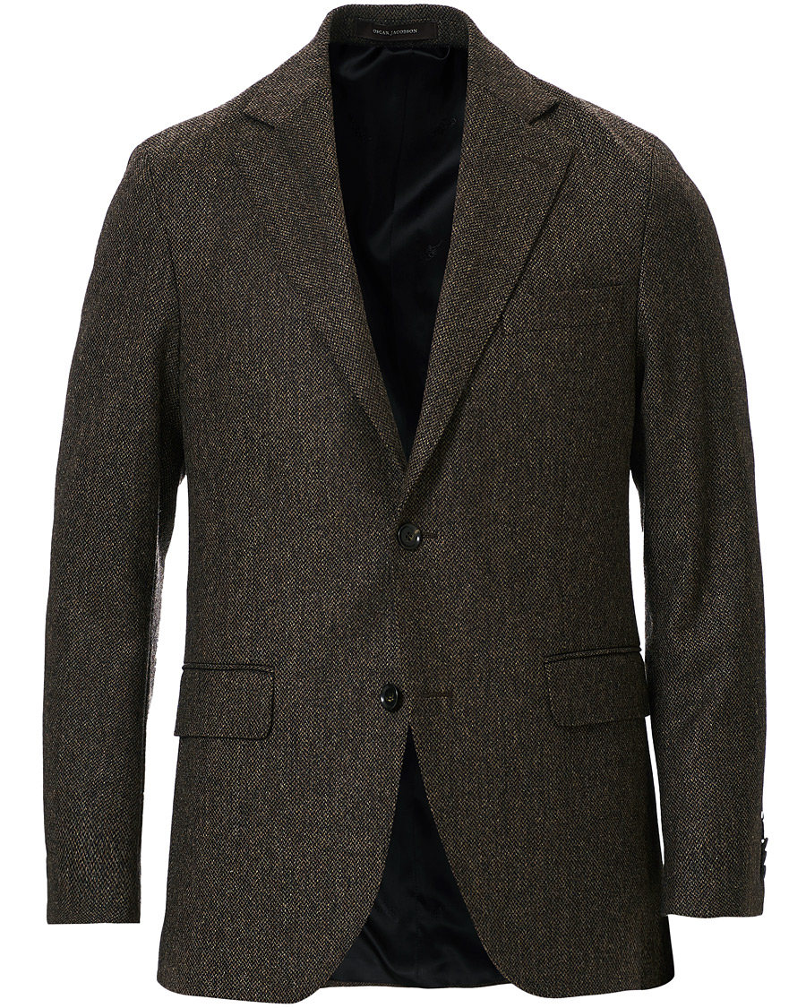 Herre | Dressjakker | Oscar Jacobson | Fogerty Yorkshire Tweed By Moon Blazer Brown