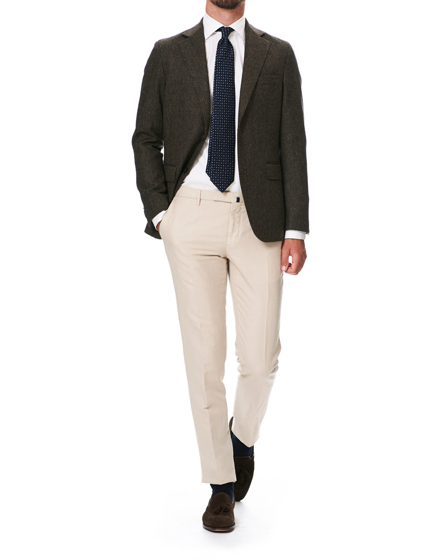 Herre | Dressjakker | Oscar Jacobson | Fogerty Yorkshire Tweed By Moon Blazer Brown