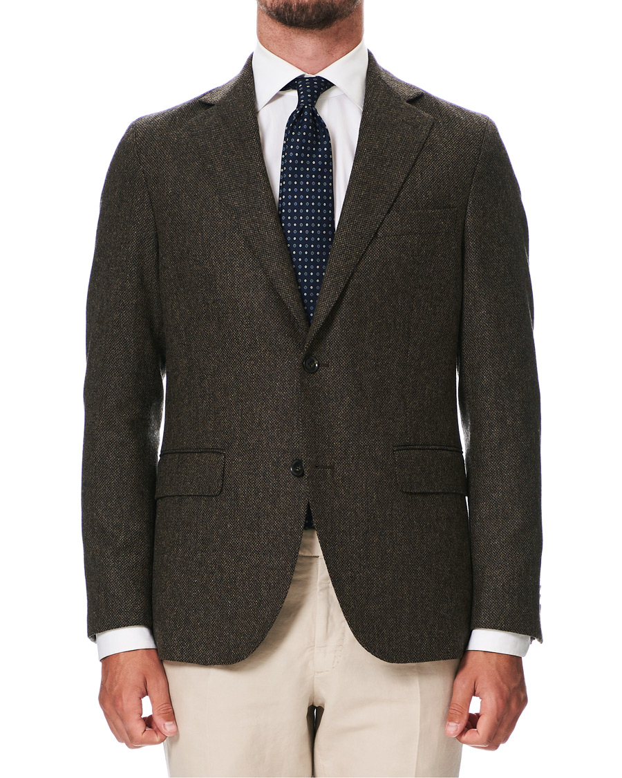 Herre | Dressjakker | Oscar Jacobson | Fogerty Yorkshire Tweed By Moon Blazer Brown