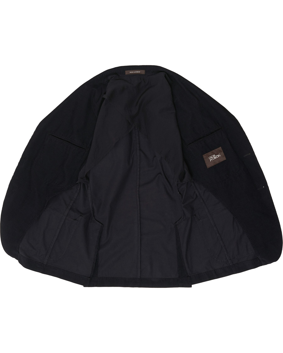 Herre | Dressjakker | Oscar Jacobson | Egel Patch Pocket Baby Cord Blazer Navy