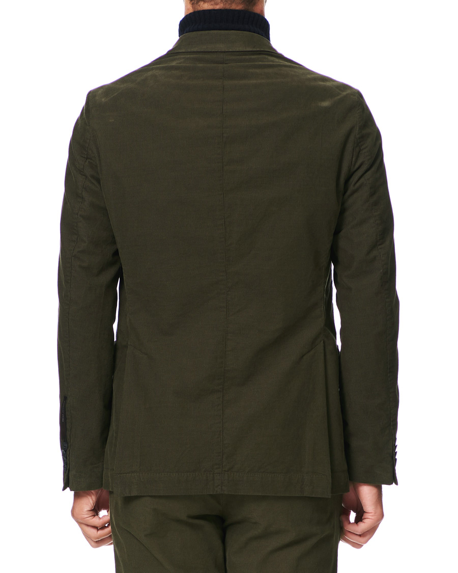 Herre | Dressjakker | Oscar Jacobson | Egel Patch Pocket Baby Cord Blazer Olive