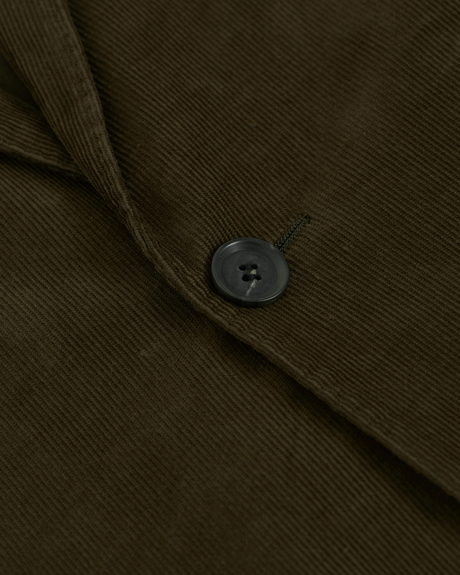 Herre | Dressjakker | Oscar Jacobson | Egel Patch Pocket Baby Cord Blazer Olive