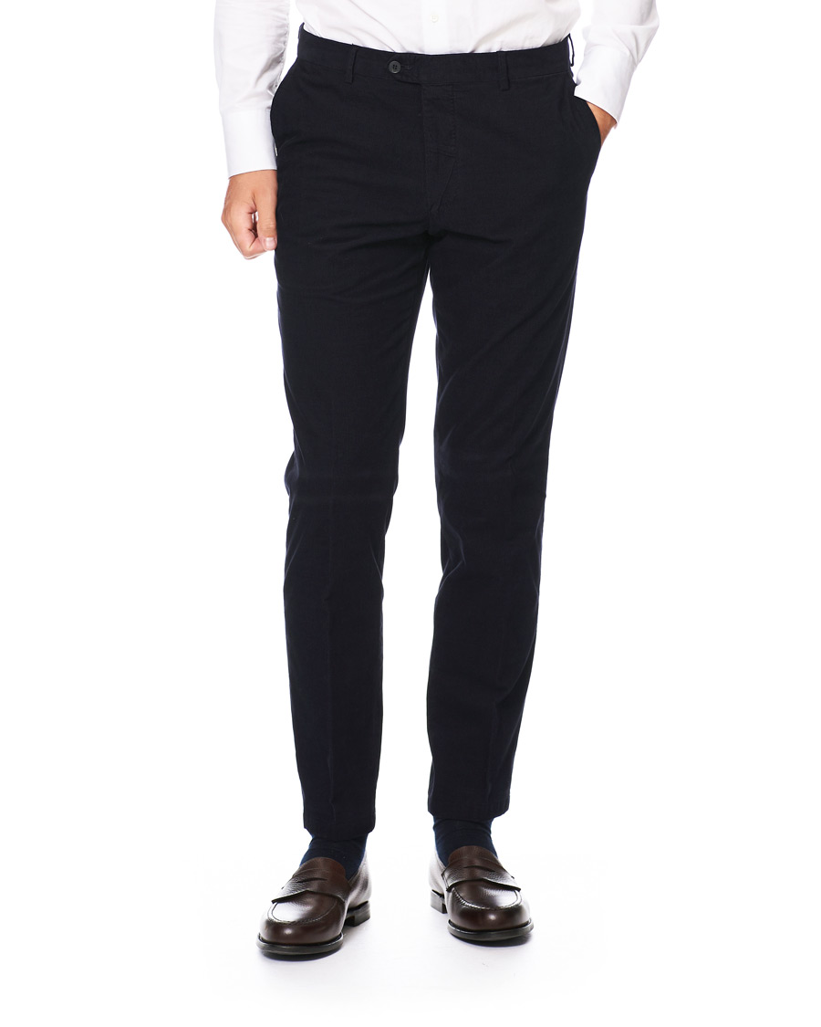 Herre | Bukser | Oscar Jacobson | Denz Baby Cord Trousers Navy