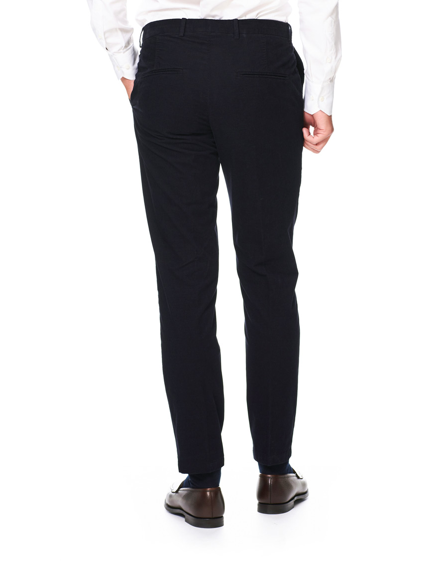 Herre | Bukser | Oscar Jacobson | Denz Baby Cord Trousers Navy