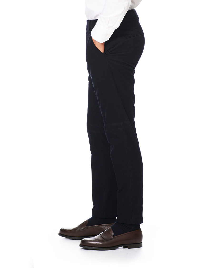 Herre | Bukser | Oscar Jacobson | Denz Baby Cord Trousers Navy