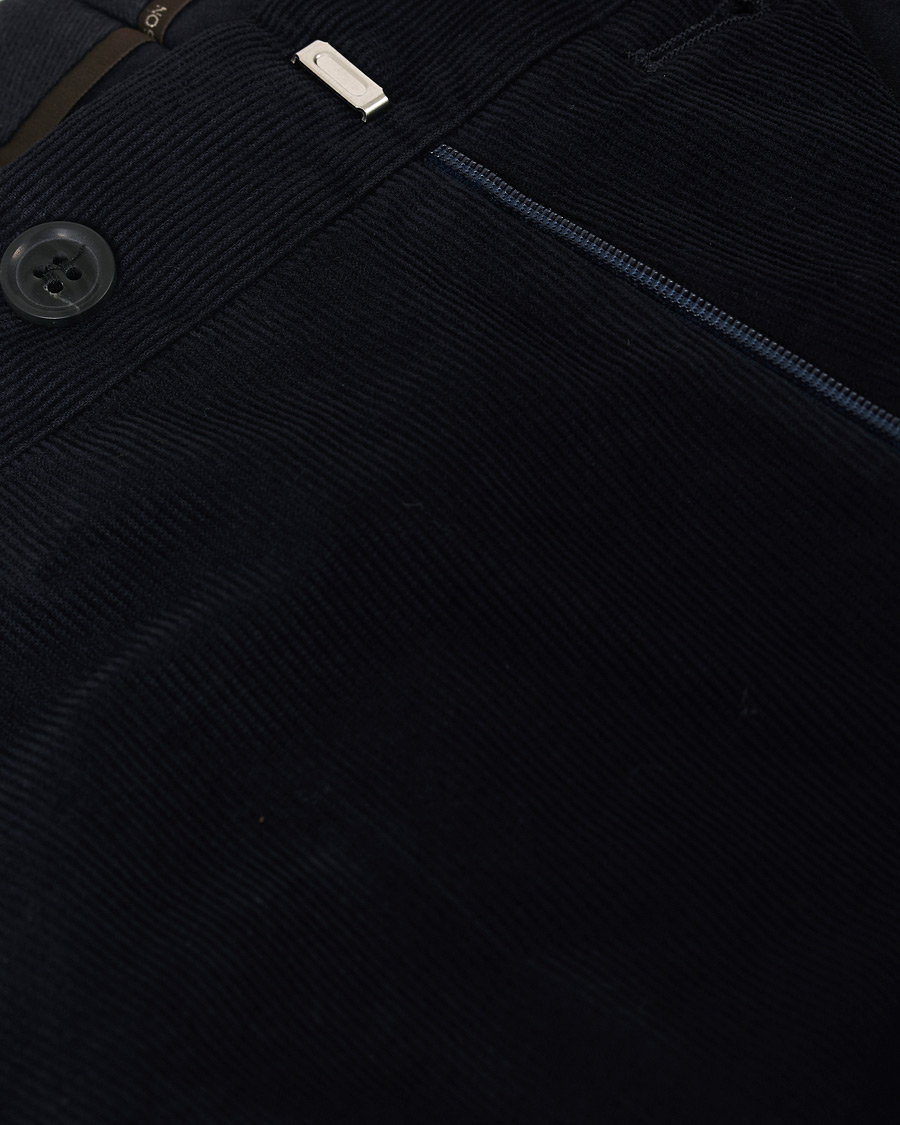 Herre | Bukser | Oscar Jacobson | Denz Baby Cord Trousers Navy