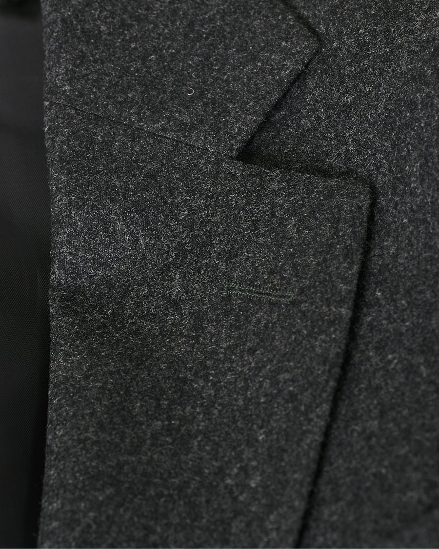 Herre | Dressjakker | Oscar Jacobson | Egel Patch Pocket Flannel Blazer Charcoal