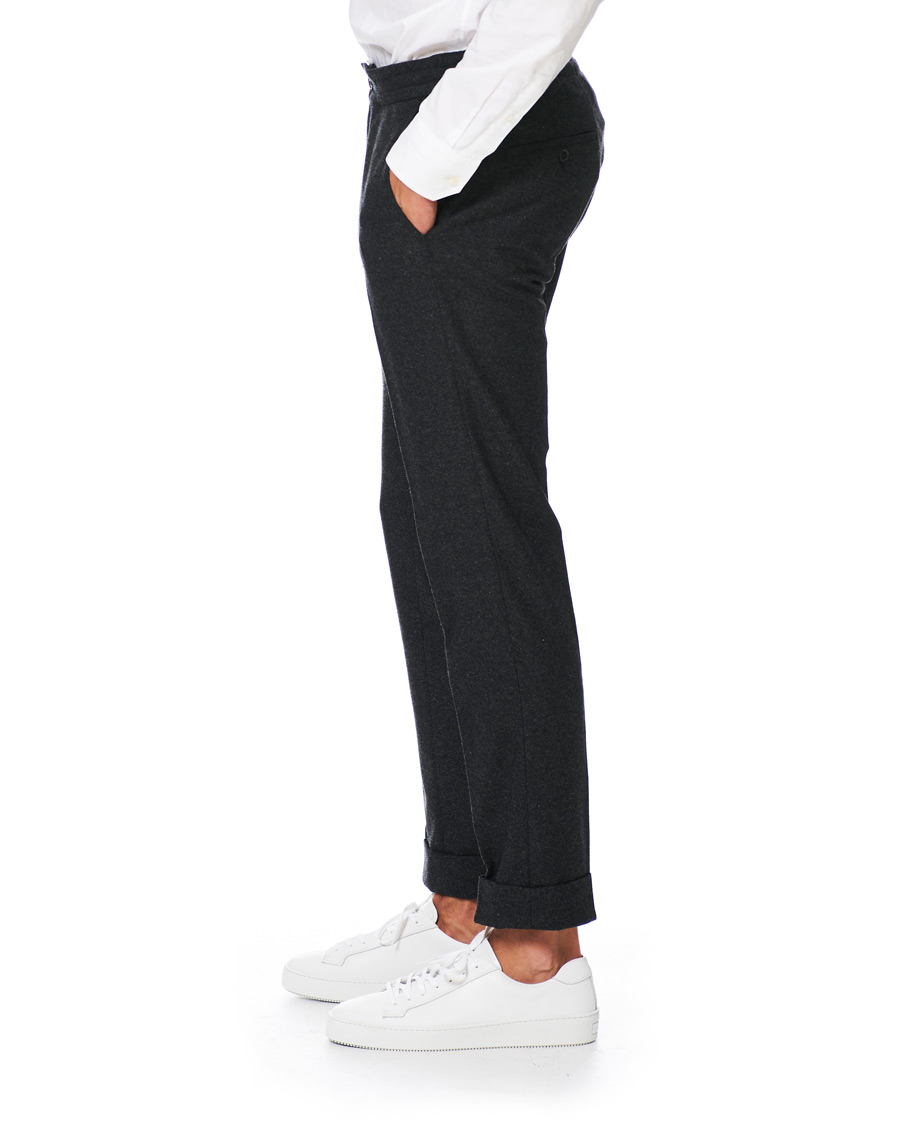 Herre | Bukser | Oscar Jacobson | Nolan Drawstring Wool Trousers Grey