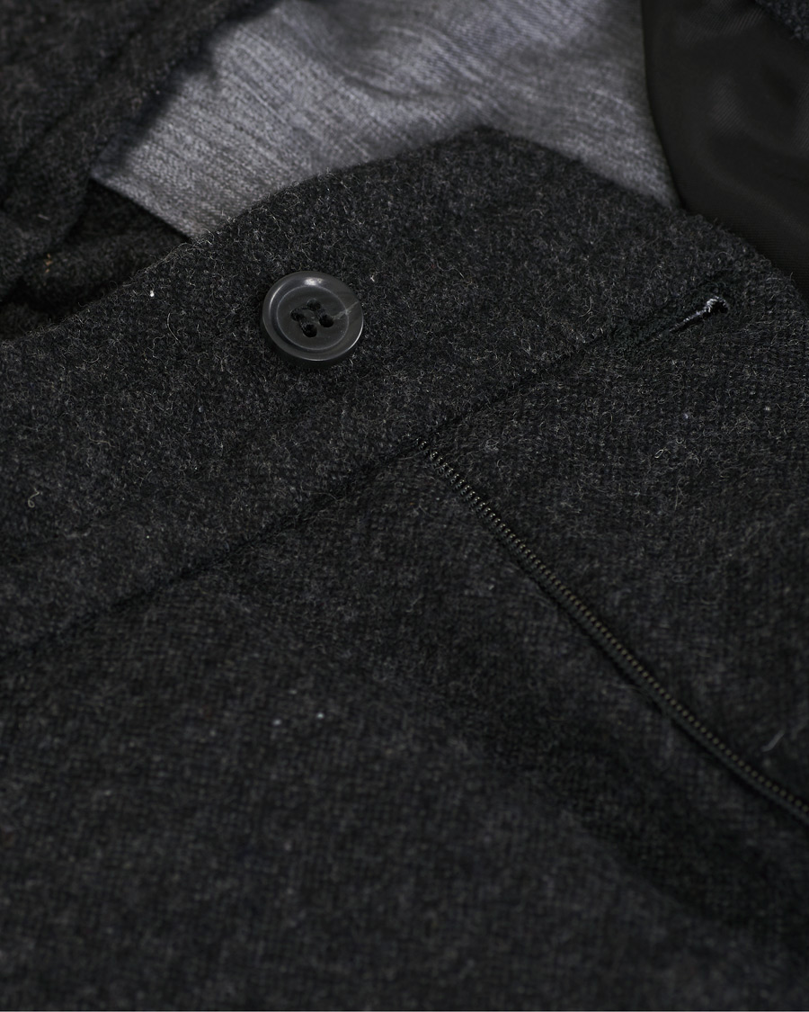 Herre | Bukser | Oscar Jacobson | Nolan Drawstring Wool Trousers Grey