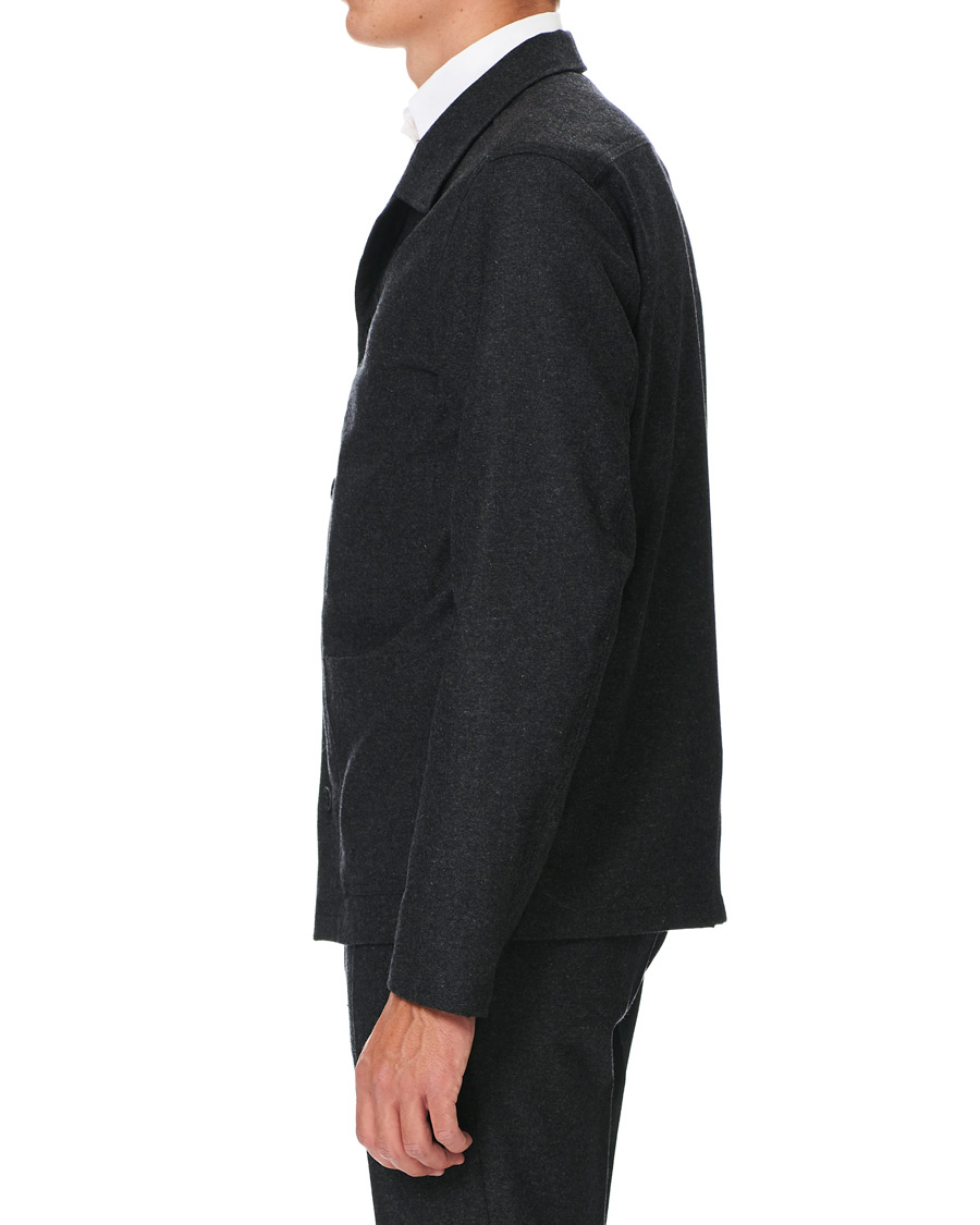 Herre | Skjorter | Oscar Jacobson | Hampus Wool Shirt Jacket Grey