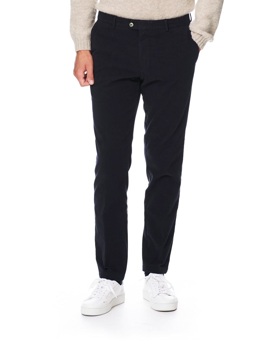 Herre | Bukser | Oscar Jacobson | Denz Moleskin Trousers Navy