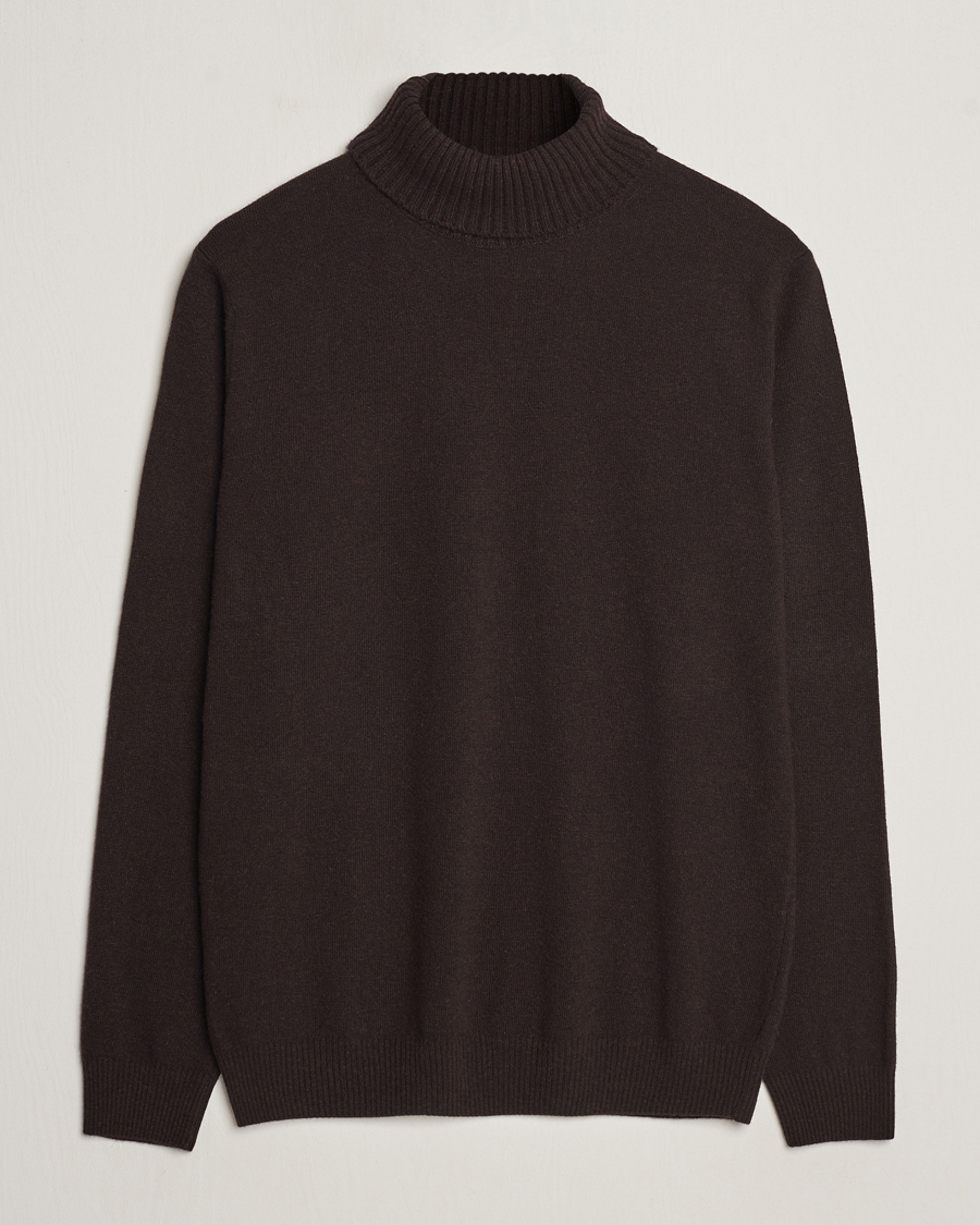 Herre | Gensere | Oscar Jacobson | Salim Wool/Cashmere Rollneck Brown