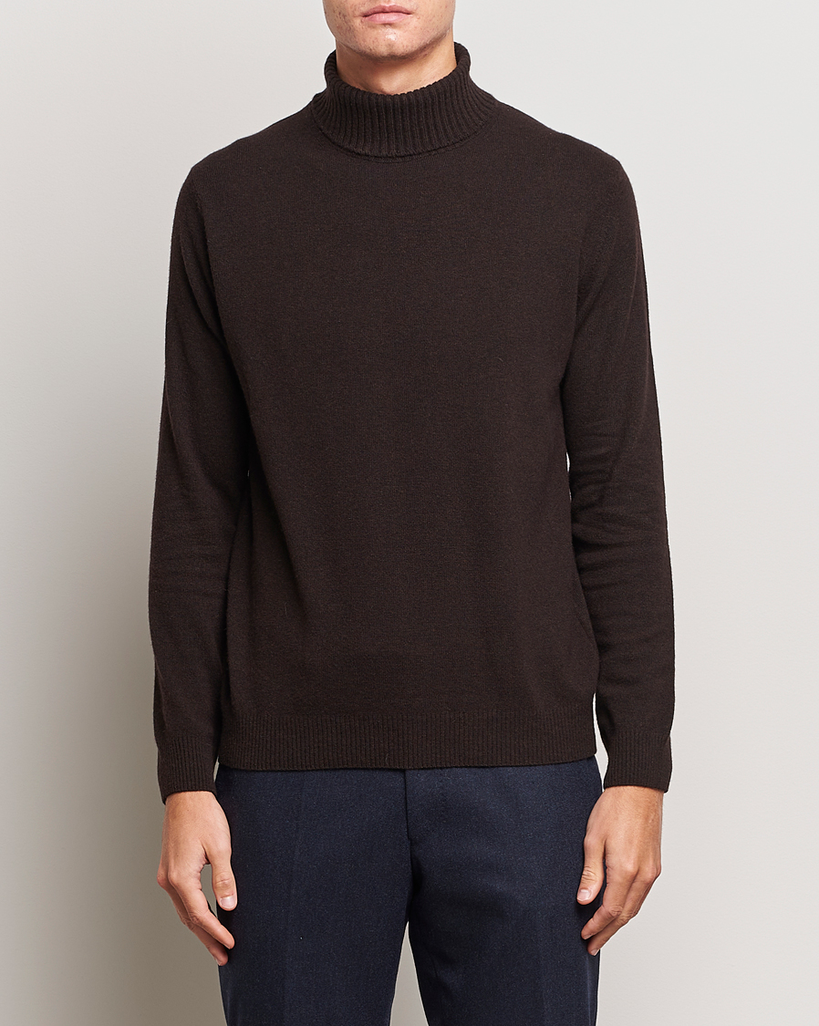 Herre | Gensere | Oscar Jacobson | Salim Wool/Cashmere Rollneck Brown