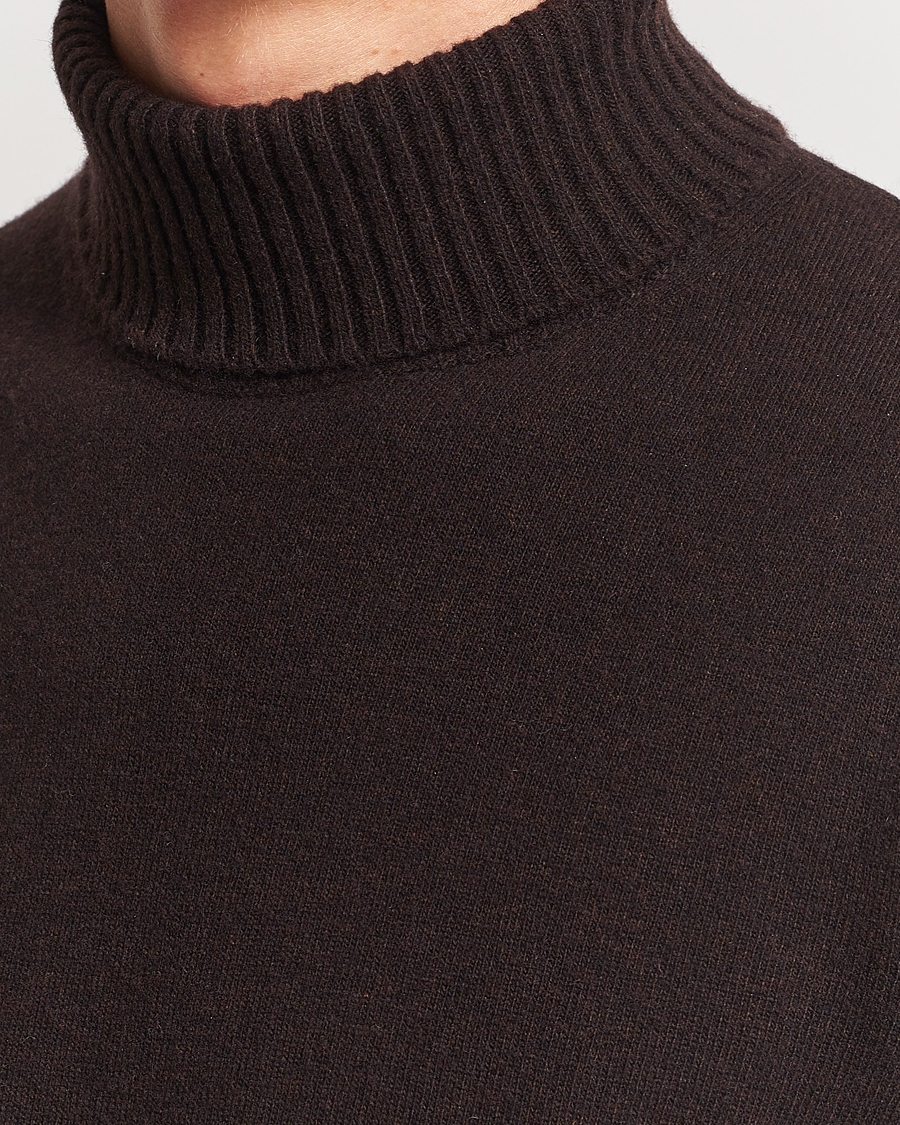 Herre | Gensere | Oscar Jacobson | Salim Wool/Cashmere Rollneck Brown