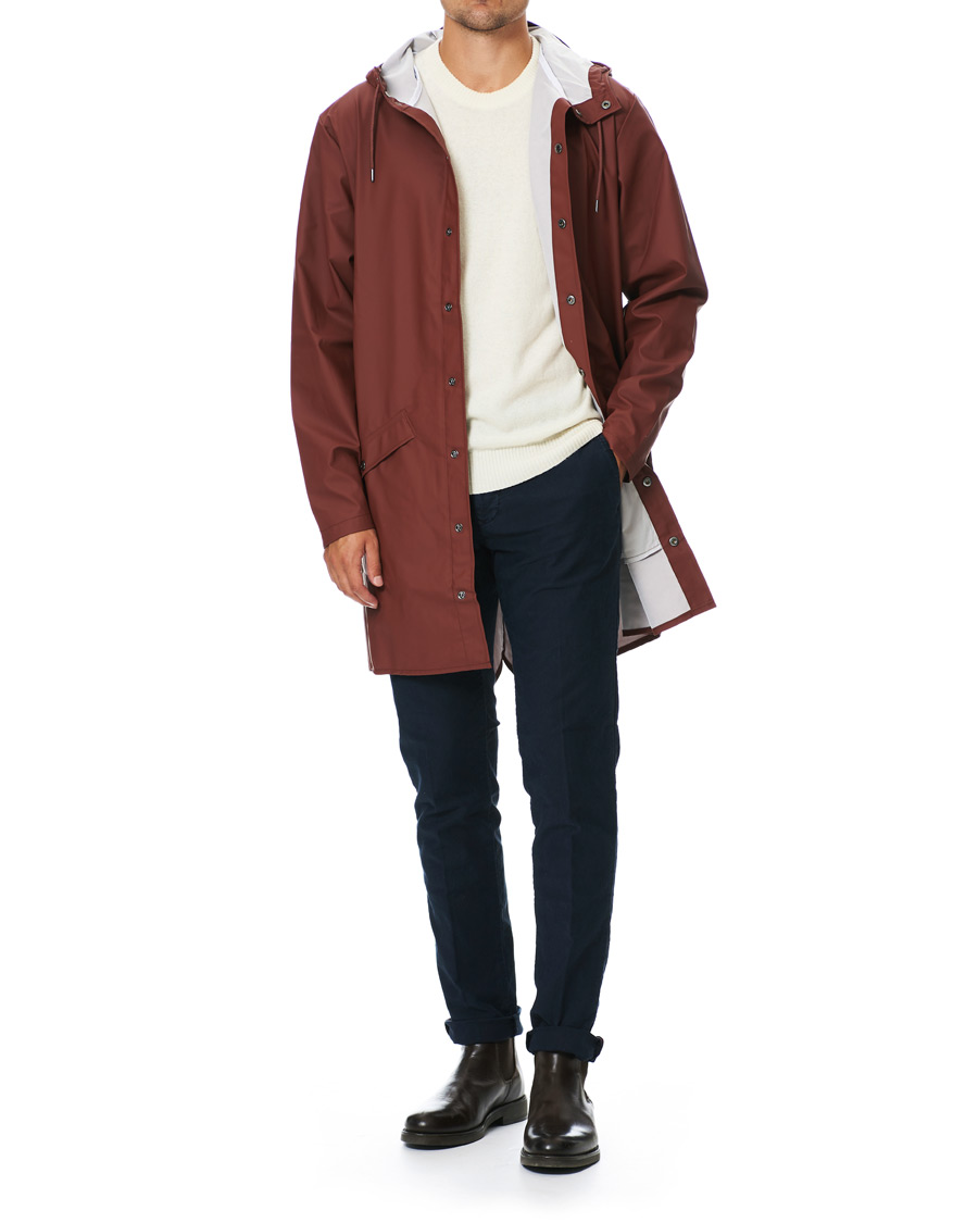 Herre | Jakker | RAINS | Long Jacket Maroon