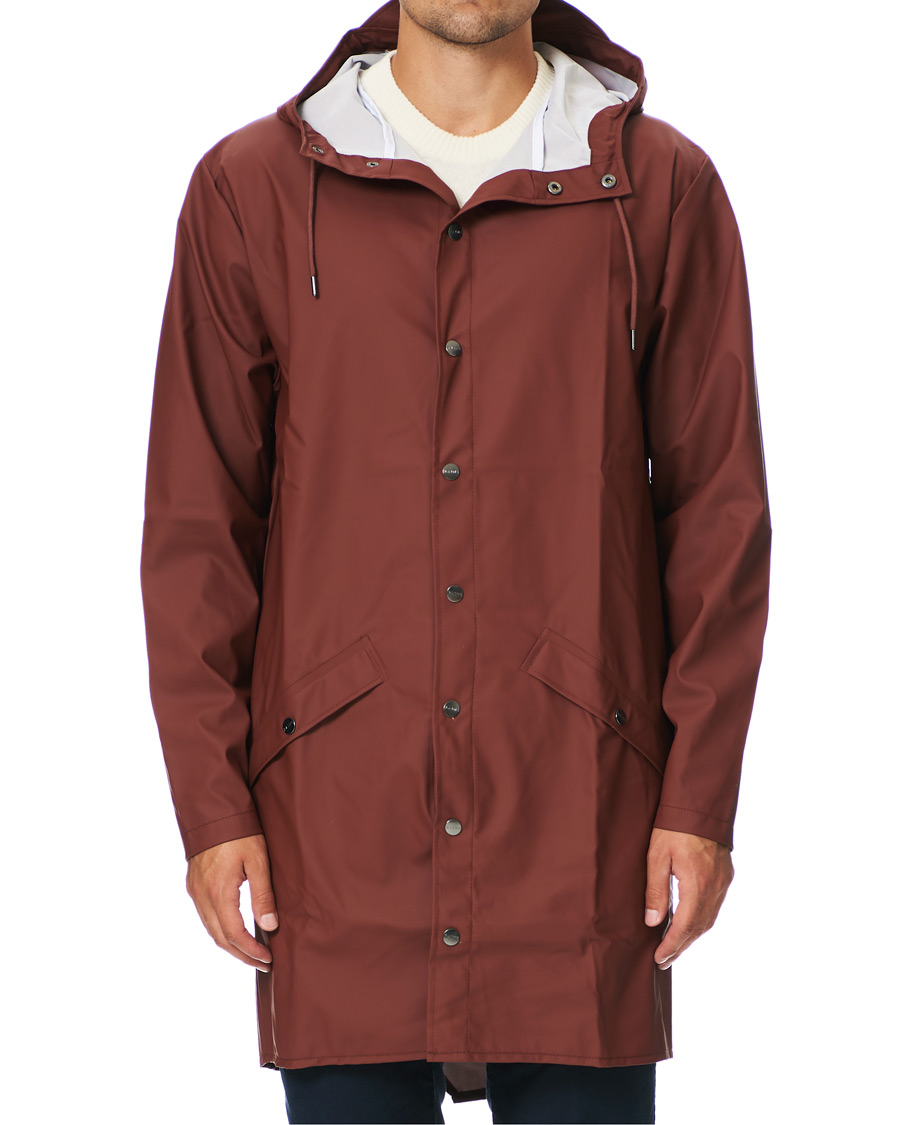 Herre | Jakker | RAINS | Long Jacket Maroon