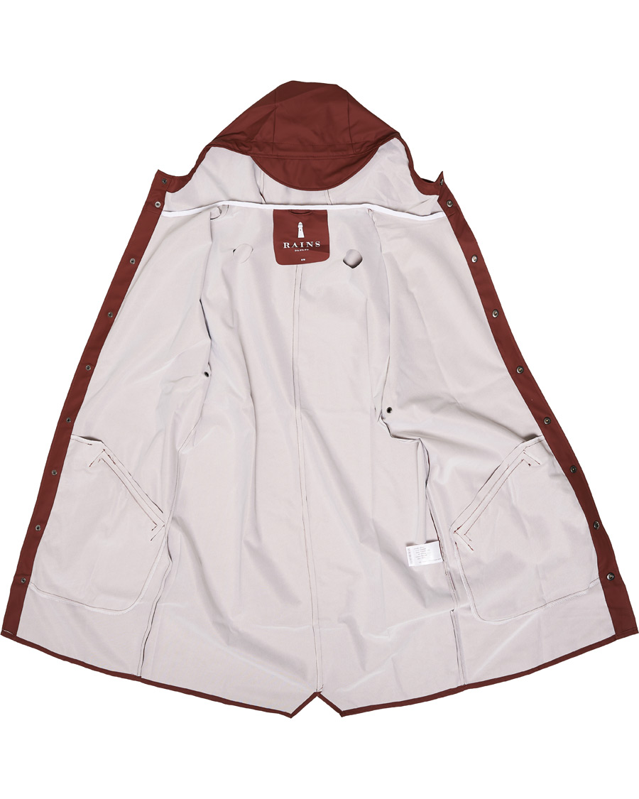 Herre | Jakker | RAINS | Long Jacket Maroon