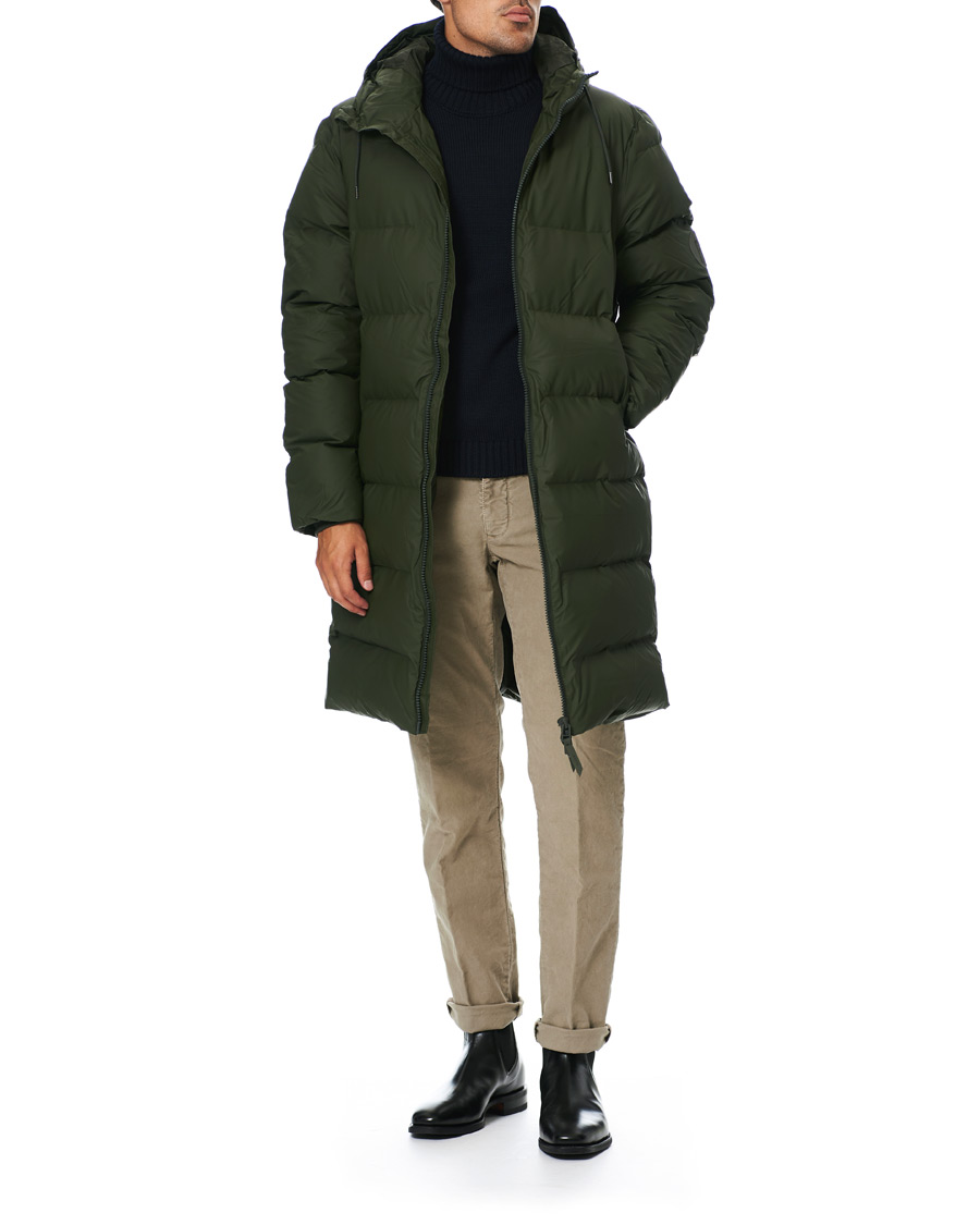 Herre | Jakker | RAINS | Waterproof Long Puffer Jacket Green