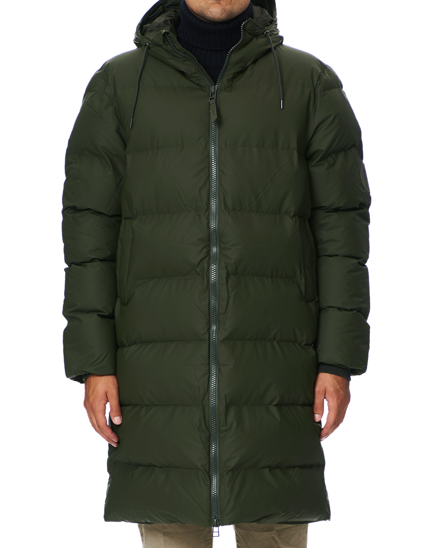 Herre | Jakker | RAINS | Waterproof Long Puffer Jacket Green