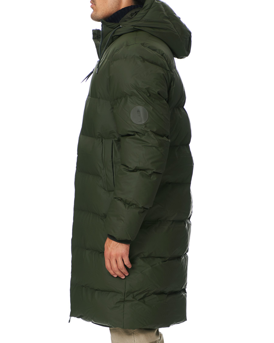 Herre | Jakker | RAINS | Waterproof Long Puffer Jacket Green