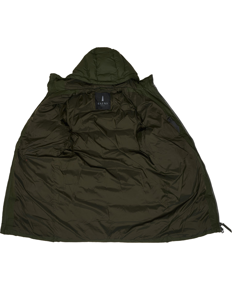 Herre | Jakker | RAINS | Waterproof Long Puffer Jacket Green
