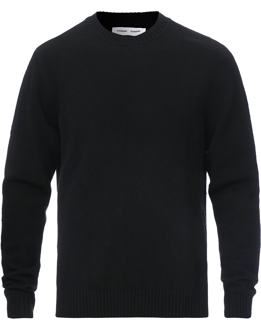 Herre | Gensere | Samsøe Samsøe | Samsøe & Samsøe Sylli Wool Crew Neck Black