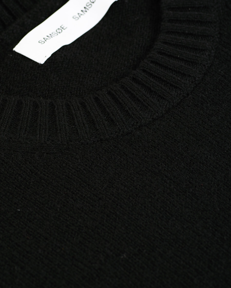 Herre | Gensere | Samsøe Samsøe | Samsøe & Samsøe Sylli Wool Crew Neck Black