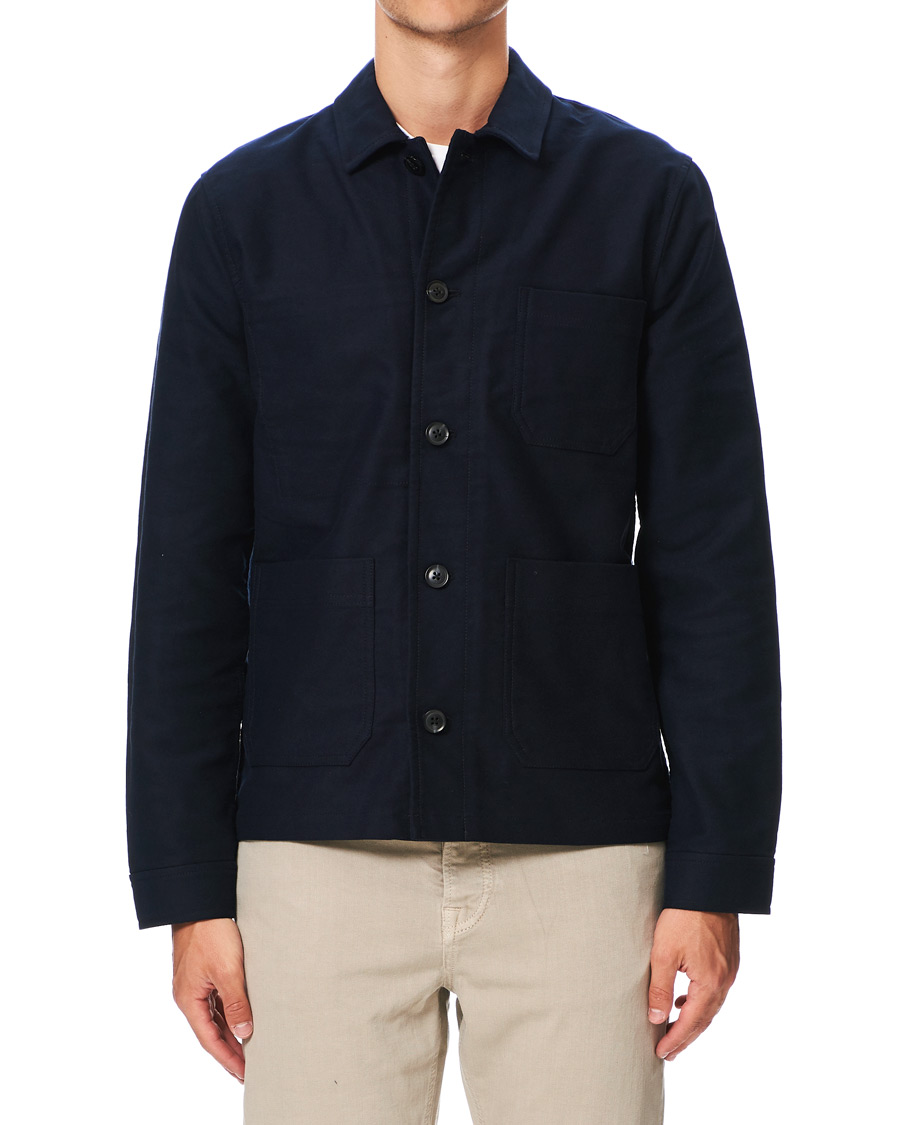 Herre | Skjorter | Samsøe Samsøe | Samsøe & Samsøe Cotton Worker Jacket Sky Captain