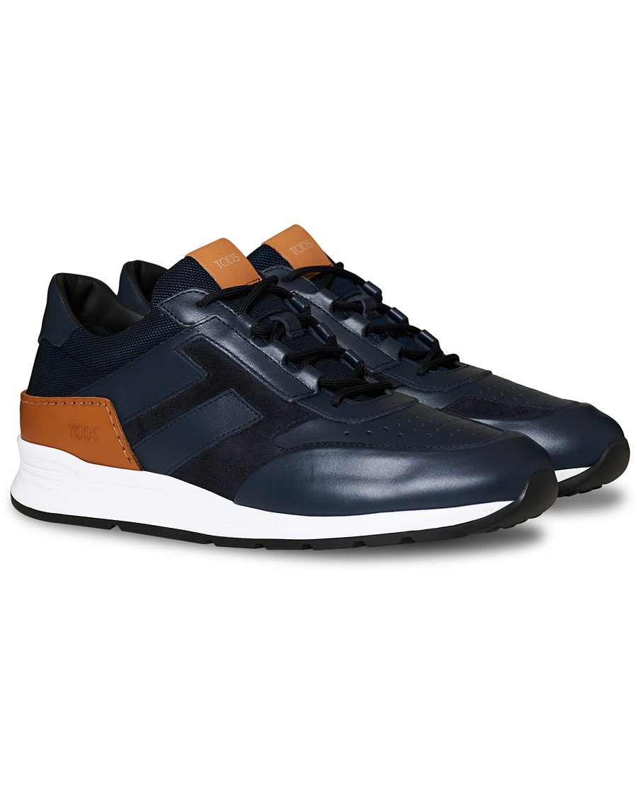 Herre | Tod's Allaciato Luxury Running Sneaker Navy Calf | Tod's | Allaciato Luxury Running Sneaker Navy Calf