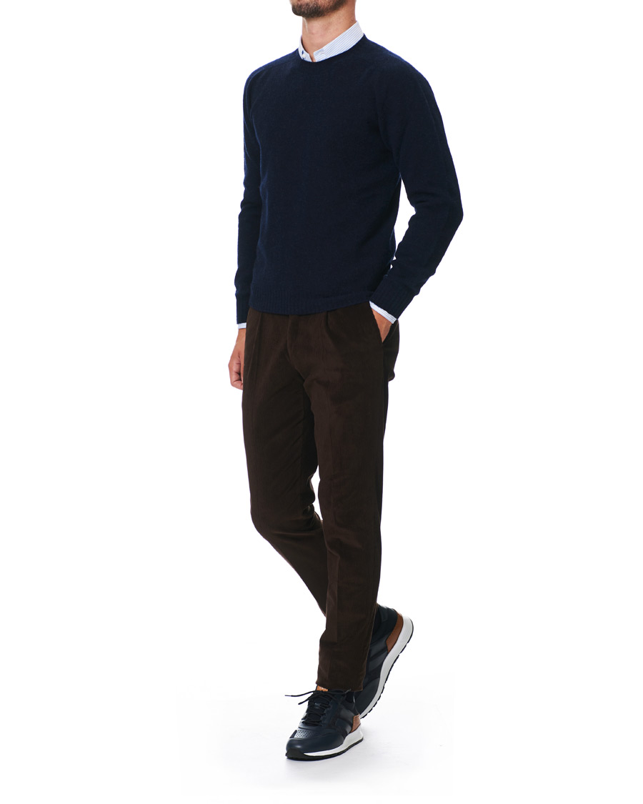 Herre | Tod's Allaciato Luxury Running Sneaker Navy Calf | Tod's | Allaciato Luxury Running Sneaker Navy Calf