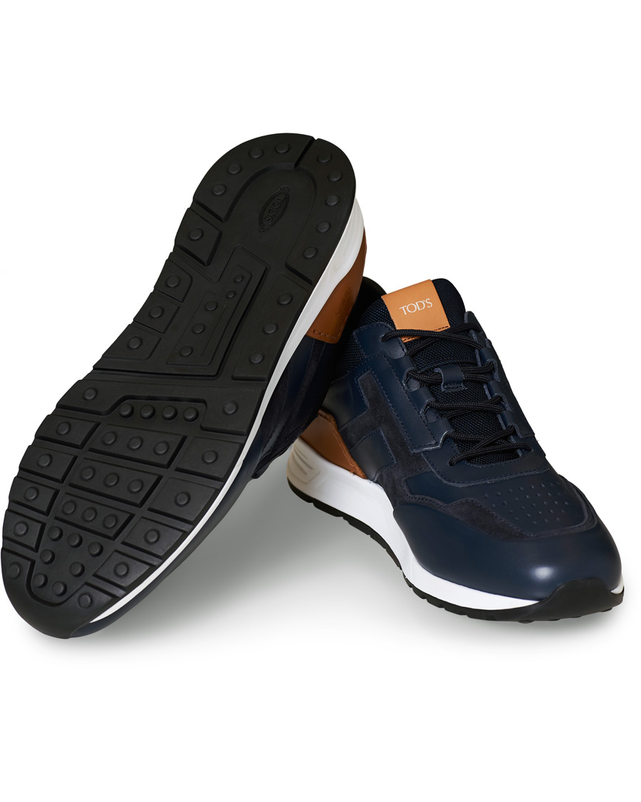 Herre | Tod's Allaciato Luxury Running Sneaker Navy Calf | Tod's | Allaciato Luxury Running Sneaker Navy Calf