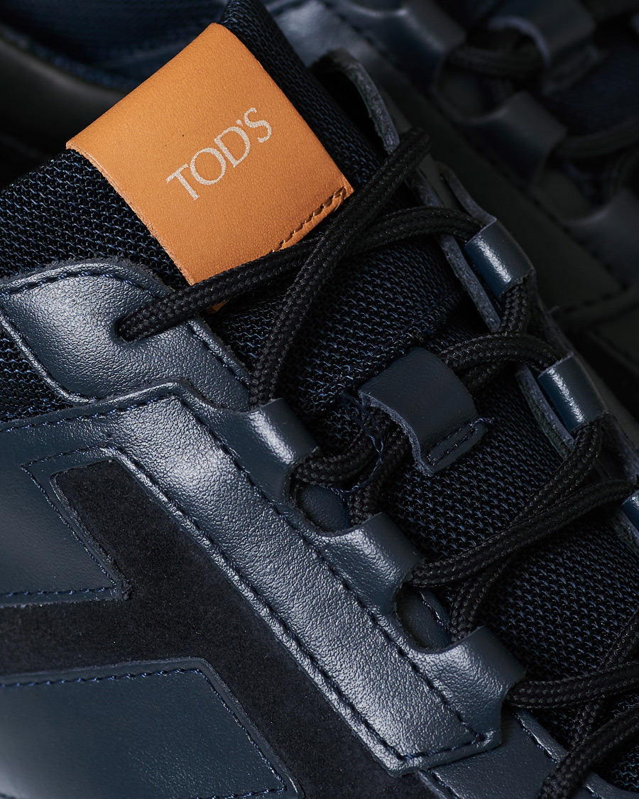 Herre | Tod's Allaciato Luxury Running Sneaker Navy Calf | Tod's | Allaciato Luxury Running Sneaker Navy Calf