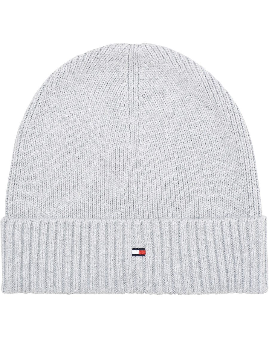 Herre | Tommy Hilfiger Pima Cotton Beanie Light Grey Melange | Tommy Hilfiger | Pima Cotton Beanie Light Grey Melange