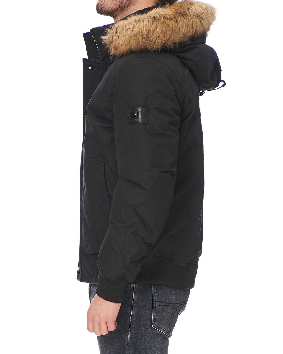 Herre | Jakker | Tommy Hilfiger | Hampton Fake Fur Down Bomber Jacket Black
