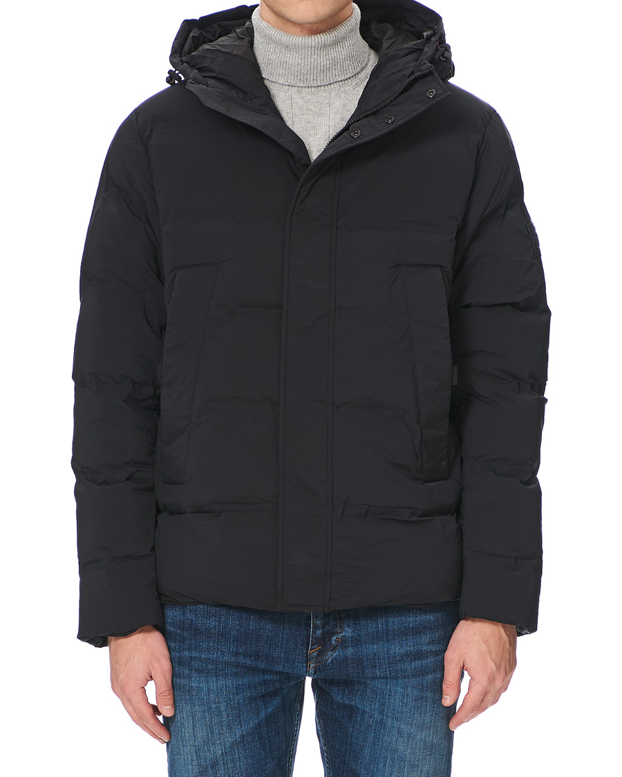 Herre | Jakker | Tommy Hilfiger | Hooded Stretch Bomber Jacket Black
