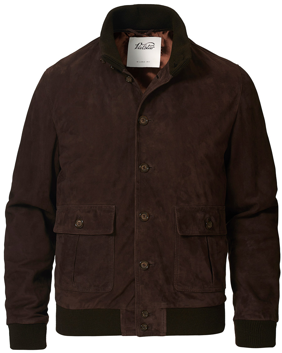 Herre | Jakker | Valstar | Valstarino Suede Jacket Dark Brown