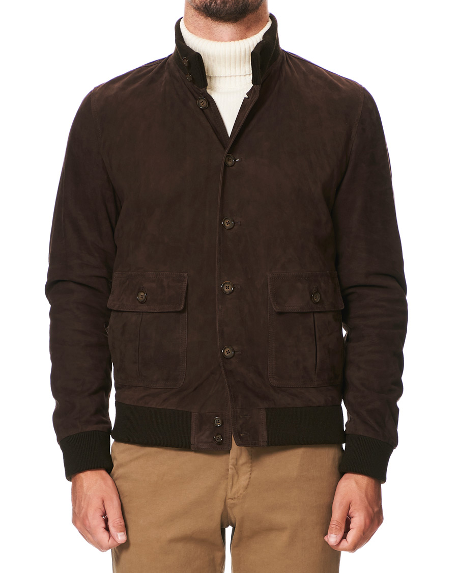 Herre | Jakker | Valstar | Valstarino Suede Jacket Dark Brown