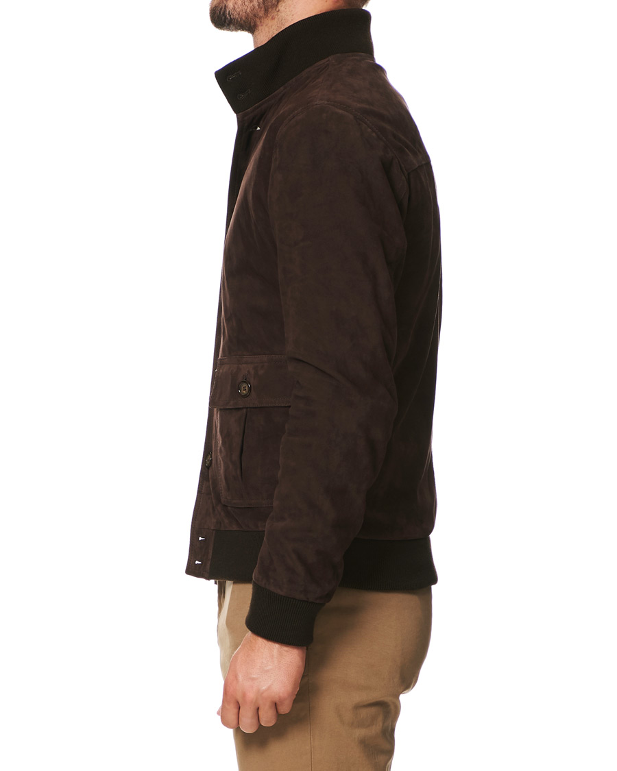 Herre | Jakker | Valstar | Valstarino Suede Jacket Dark Brown