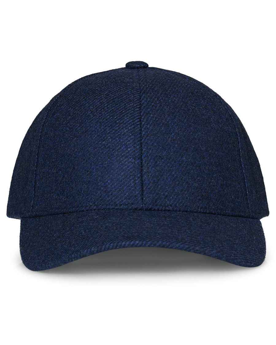 Herre | Varsity Headwear Loro Piana Cashmere Baseball Cap Navy | Varsity Headwear | Loro Piana Cashmere Baseball Cap Navy