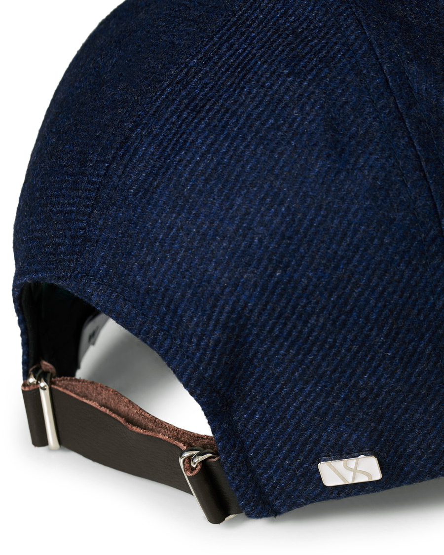Herre | Varsity Headwear Loro Piana Cashmere Baseball Cap Navy | Varsity Headwear | Loro Piana Cashmere Baseball Cap Navy