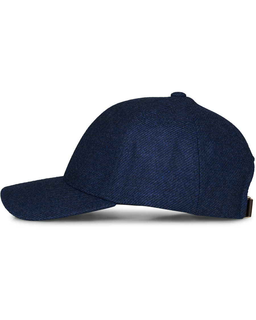 Herre | Varsity Headwear Loro Piana Cashmere Baseball Cap Navy | Varsity Headwear | Loro Piana Cashmere Baseball Cap Navy