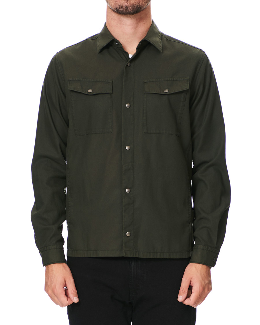 Herre | Skjorter | Z Zegna | Soft Tencel Overshirt Green