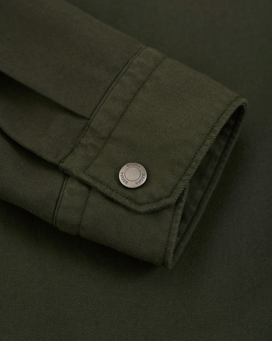 Herre | Skjorter | Z Zegna | Soft Tencel Overshirt Green