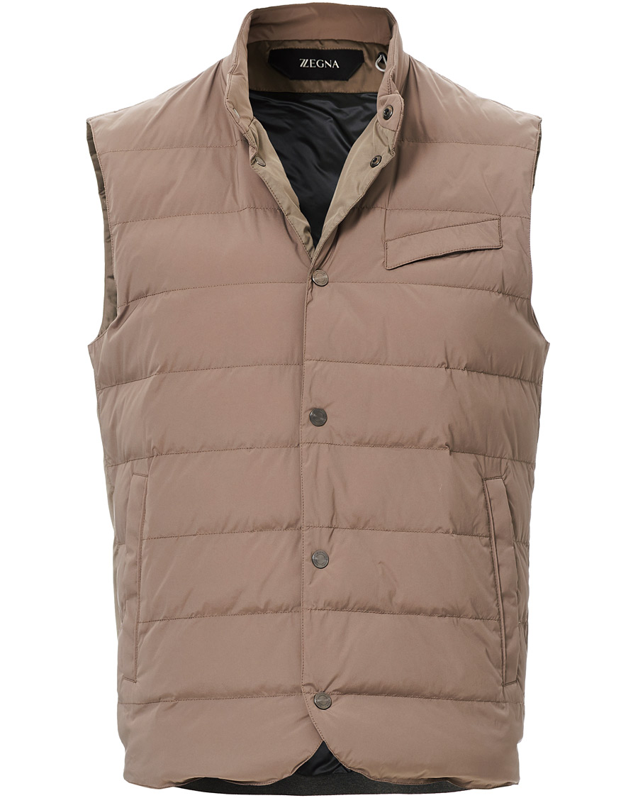 Herre | Jakker | Z Zegna | Stretch Nylon Vest Light Grey