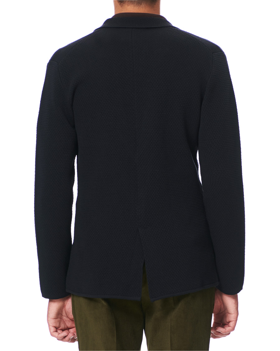 Herre | Dressjakker | Z Zegna | Deconstructed Knitted Blazer Navy Blue