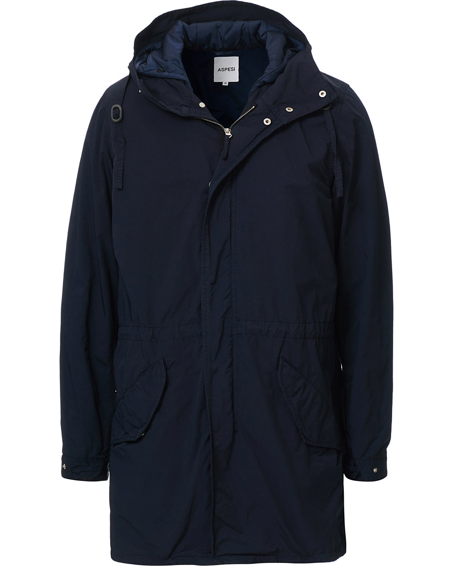 Herre | Jakker | Aspesi | Parkattone Garment Dyed Parka Navy