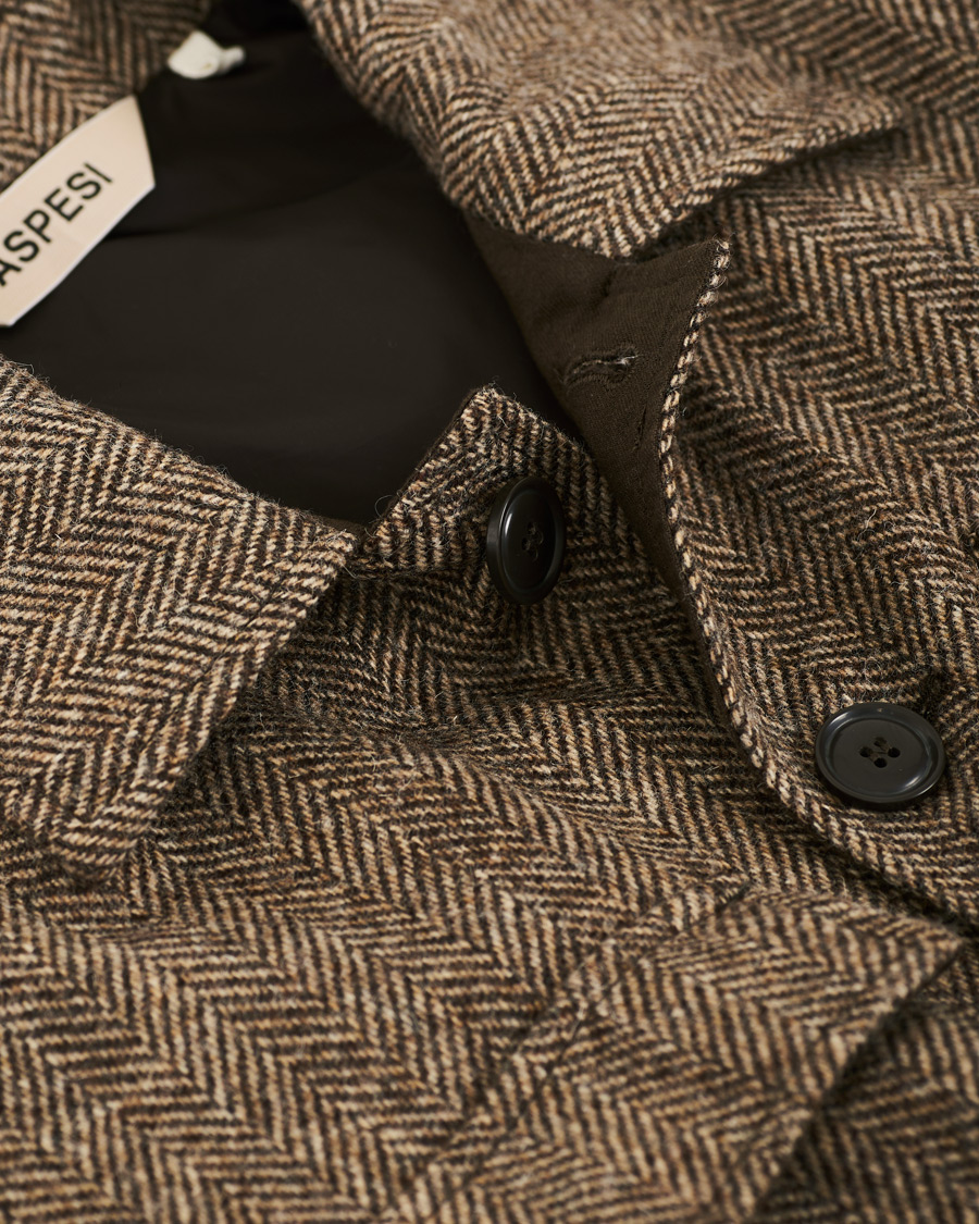 Herre | Jakker | Aspesi | Tigre Tweed Jacket Grey Herringbone