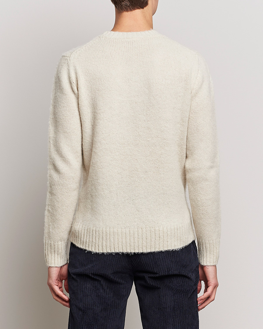 Herre | Gensere | Aspesi | Brushed Shetland Sweater Naturale