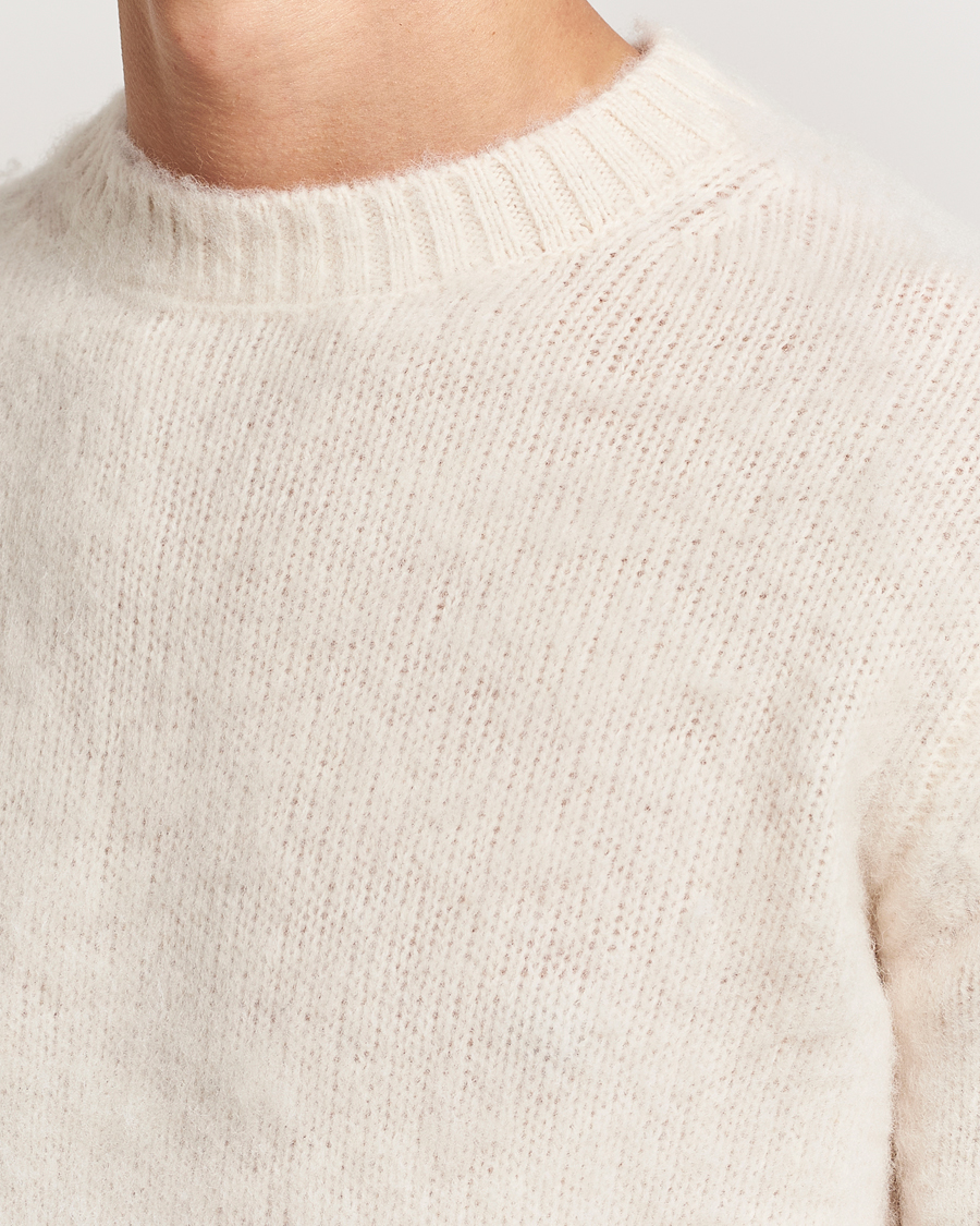Herre | Gensere | Aspesi | Brushed Shetland Sweater Cream