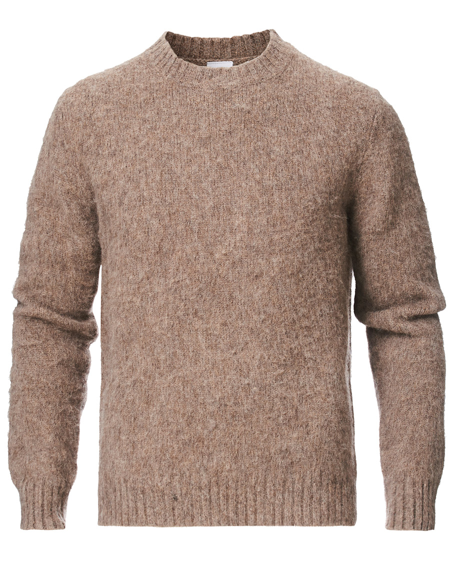 Herre | Gensere | Aspesi | Shetland Crew Neck Sweater Grey Melange